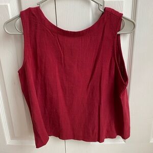 Elegant Red Sleeveless Top